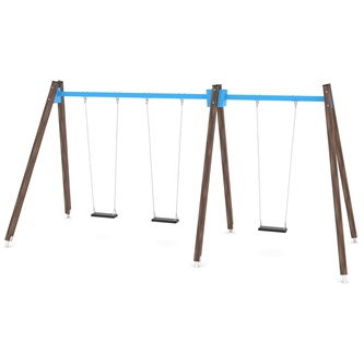 SWING WD0591 hög gungställning med 3 sitsar