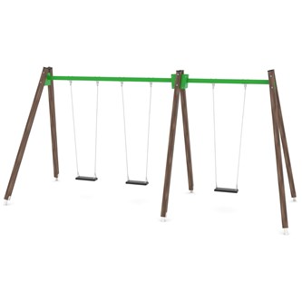 SWING WD0591 hög gungställning med 3 sitsar