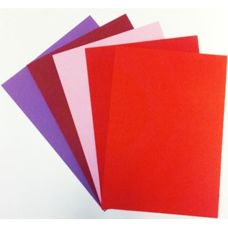 Dekorationskartong A2 Röd-Lila, 50 ark