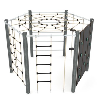 Recycled:play klätterstation med taknät C1420