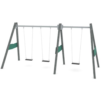 Recycled:play hög gungställning med 3 sitsar RC0591