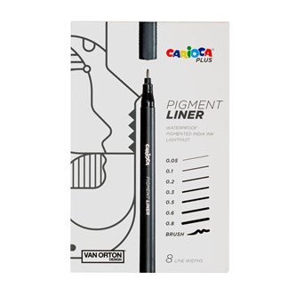 Pigment liner Carioca Plus, 8-pack