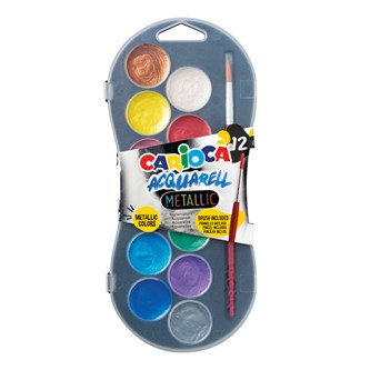 Akvarellfärglåda 12 färger, metallic
