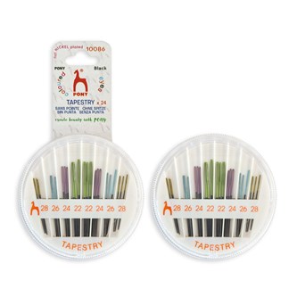 Tapisserinålar utan udd nickelfria mix strl 22-28, 24-pack