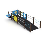 WOODEN 1507 Kombinationslek med ramp