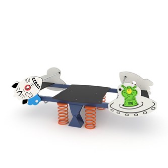 SPRING 0677 fjädergunga rymd