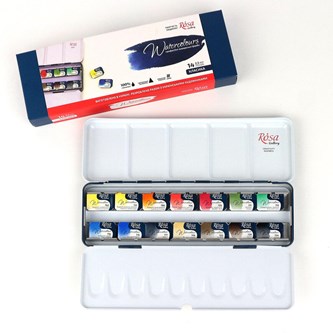 Rosa Gallery akvarell 1/1 set i metallåda