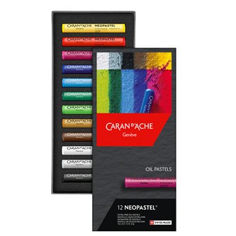 Oljepastellkritor Caran d'Ache NEOPASTEL, 12-pack