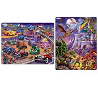 Rampussel Drakar och bilar, 2-pack