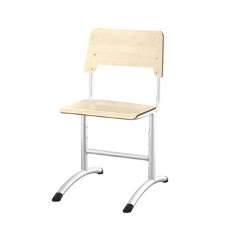 Stol Como FSC BX ställbar mellan sits vitt stativ