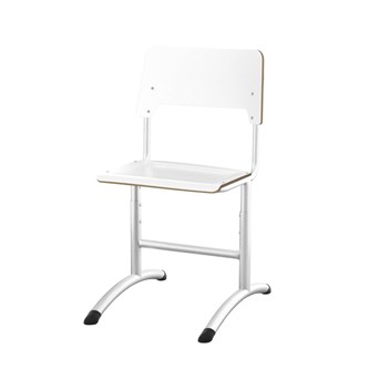 Stol Como FSC BX ställbar mellan sits vitt stativ