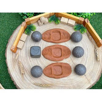 Taktila kreativa sagokulor - Bondgården, 6 st