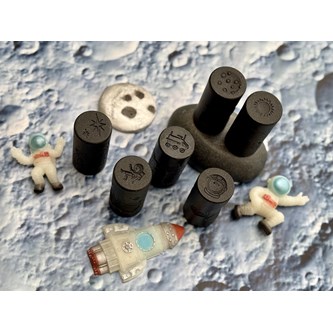 Taktila kreativa sagorullar - Rymden, 6 st