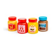 Set med burkar och pålägg