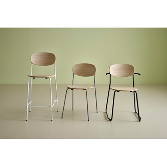 Stol Collab FSC 4-ben sh 45 cm silverstativ