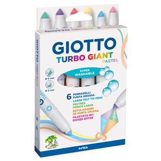 Giotto Turbo Giant pastell, 6-pack