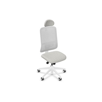 Kontorsstol Utila Mesh light grey FS med nackstöd Synergy