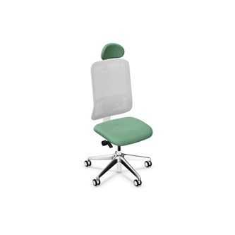 Kontorsstol Utila Mesh light grey SA2T med nackstöd Synergy