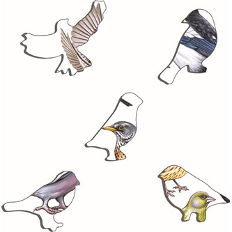 Pussel Fåglar i trädgården