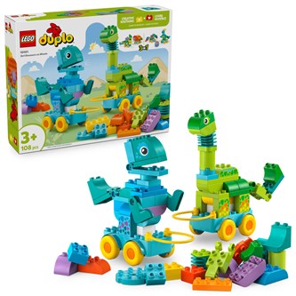 LEGO® DUPLO® 3-i-1 Dinosaurier på hjul
