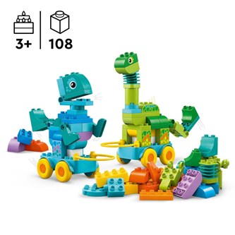 LEGO® DUPLO® 3-i-1 Dinosaurier på hjul