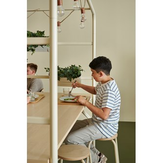 Bord MeetUs FSC BX 180x80xH90 cm HPL vitt stativ