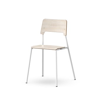 Stol Como FSC BX 4-ben sh 45 cm mellan sits vitt stativ