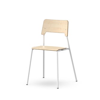 Stol Como FSC BX 4-ben sh 45 cm mellan sits vitt stativ