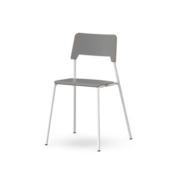 Stol Como FSC BX 4-ben sh 45 cm mellan sits vitt stativ