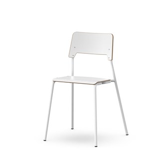 Stol Como FSC BX 4-ben sh 45 cm mellan sits vitt stativ