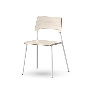 Stol Como FSC BX 4-ben sh 45 cm stor sits vitt stativ