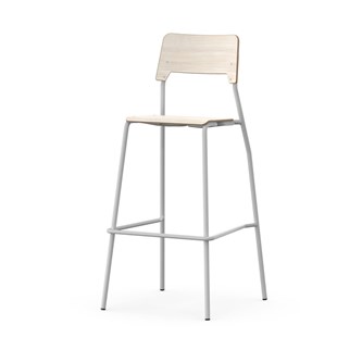 Stol Como FSC BX 4-ben sh 75 cm mellan sits silverstativ