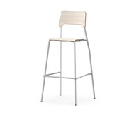 Stol Como FSC BX 4-ben sh 75 cm mellan sits silverstativ