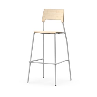 Stol Como FSC BX 4-ben sh 75 cm mellan sits silverstativ