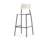 Stol Como FSC BX 4-ben sh 75 cm mellan sits svart stativ