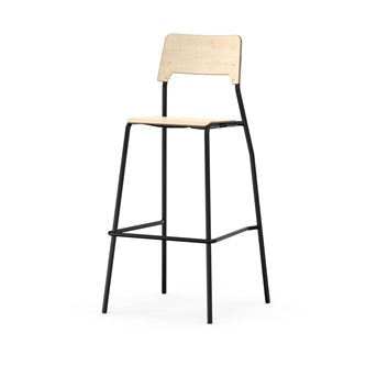 Stol Como FSC BX 4-ben sh 75 cm mellan sits svart stativ