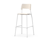 Stol Como FSC BX 4-ben sh 75 cm mellan sits vitt stativ