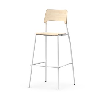 Stol Como FSC BX 4-ben sh 75 cm mellan sits vitt stativ