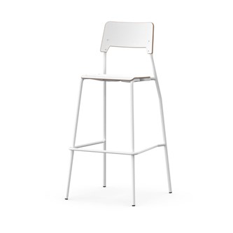 Stol Como FSC BX 4-ben sh 75 cm mellan sits vitt stativ