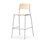Stol Como FSC BX 4-ben sh 75 cm stor sits silverstativ