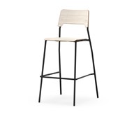 Stol Como FSC BX 4-ben sh 75 cm stor sits svart stativ