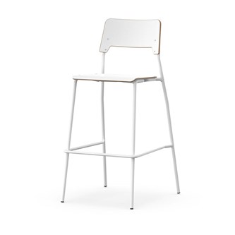 Stol Como FSC BX 4-ben sh 75 cm stor sits vitt stativ
