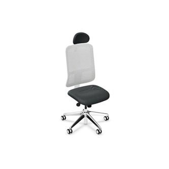 Kontorsstol Utila Mesh light grey FS med nackstöd Rivet