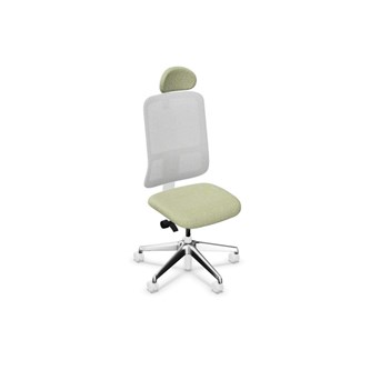 Kontorsstol Utila Mesh light grey SA2T med nackstöd Rivet