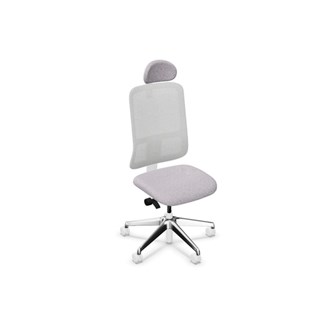 Kontorsstol Utila Mesh light grey SA2T med nackstöd Rivet