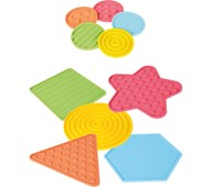 Taktila känselplattor olika former 10-pack