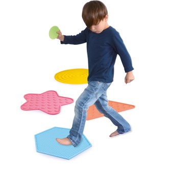 Taktila känselplattor olika former 10-pack