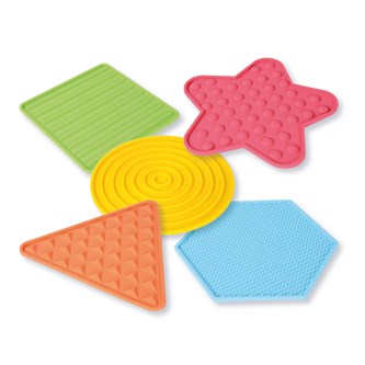 Taktila känselplattor olika former 10-pack