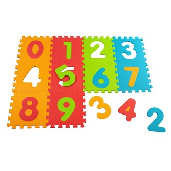 Tyst pusselmatta, siffror