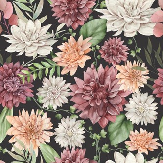 Canvas mönstrad, blomma